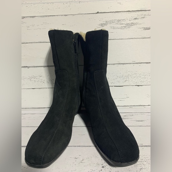 La Canadienne Women’s Size 7 Black Suede Winter Boots Made in Canada - Picture 5 of 12
